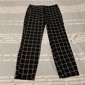 Black Plaid Zara Trousers